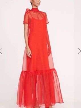 STAUD Red Calluna Dress